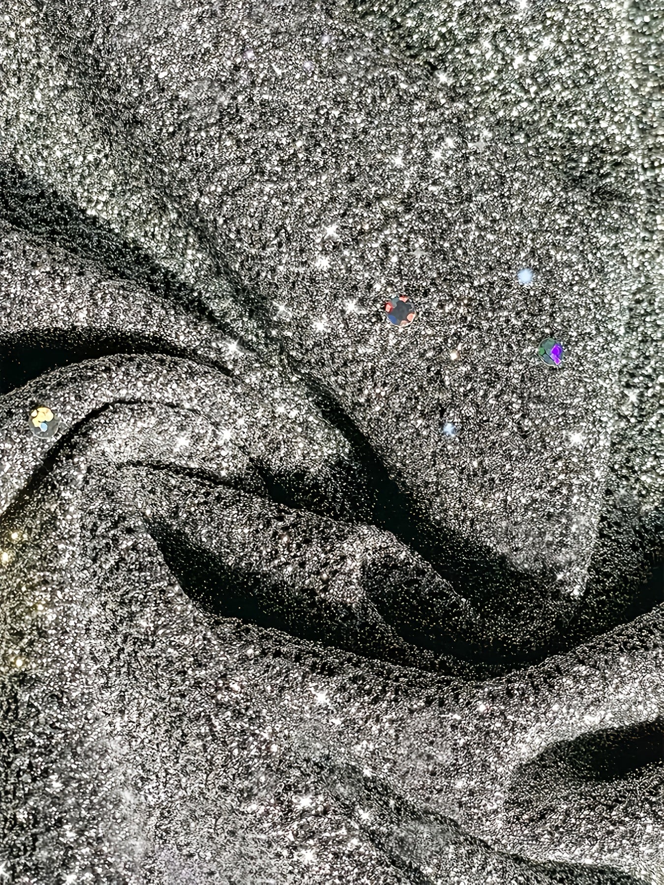 Women’s Mini Cocktail Dress with Sequin V-Neck and Long Sleeves