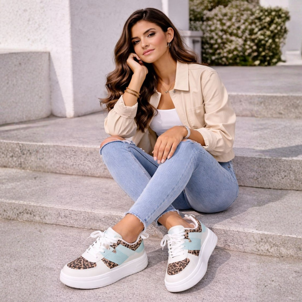 Sneakers for Women with Laces and Comfortable Sole