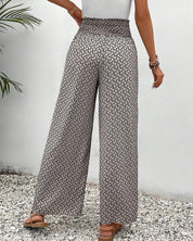 Stylish Lightweight Printed Pants with Wide Legs