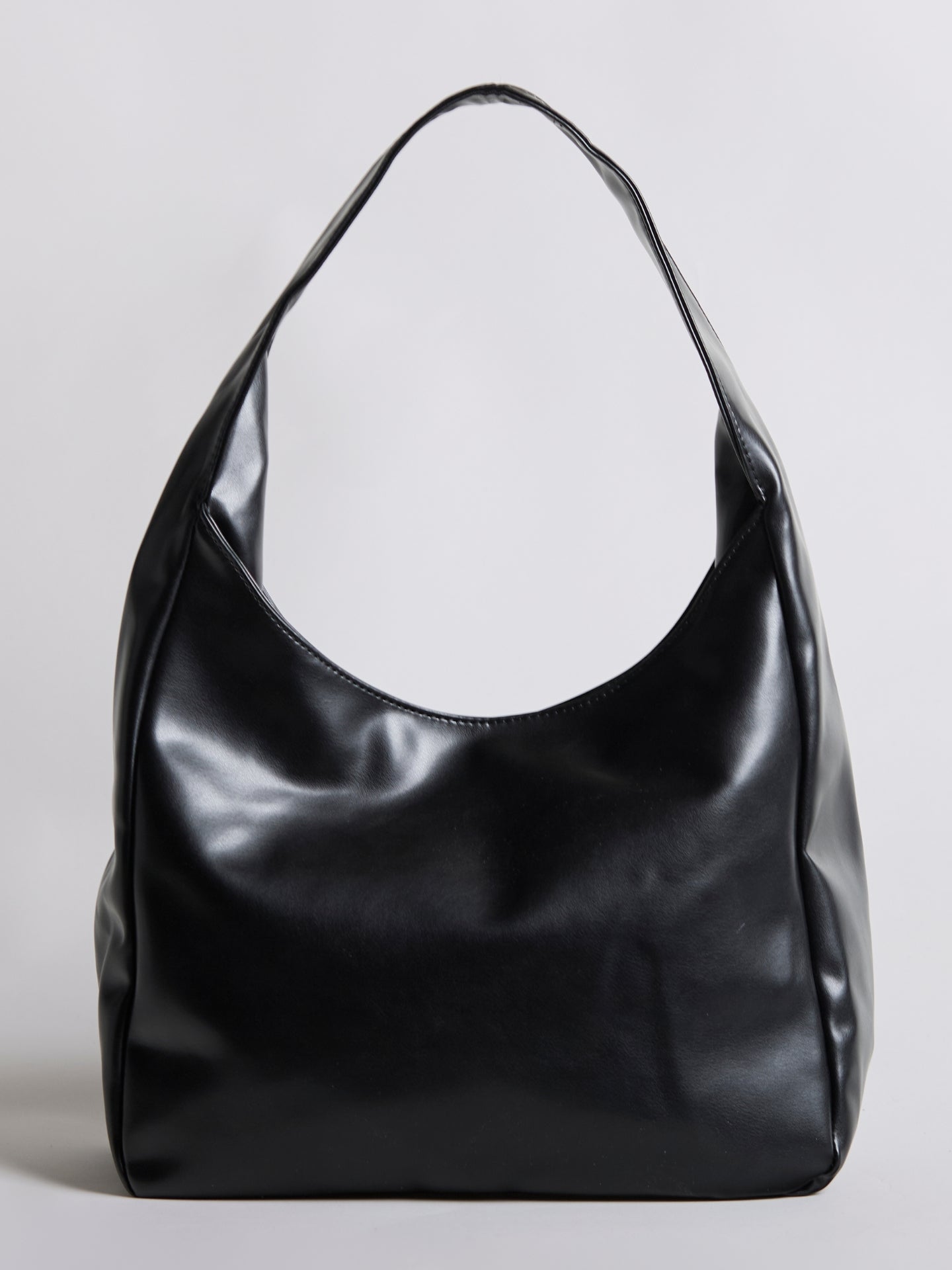 Minimalist Vegan Leather Hobo Shoulder Bag