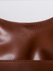 Minimalist Vegan Leather Hobo Shoulder Bag