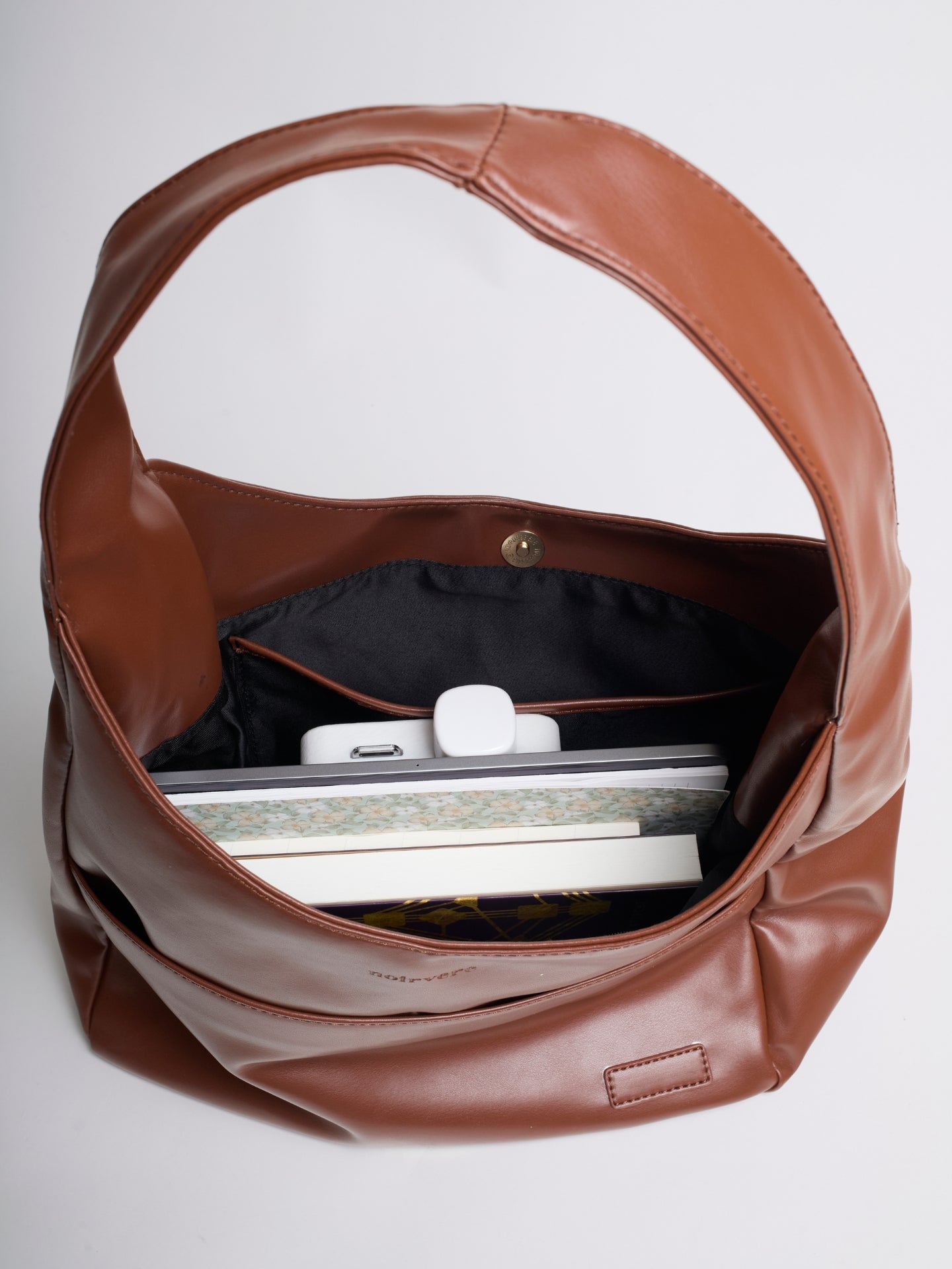 Minimalist Vegan Leather Hobo Shoulder Bag