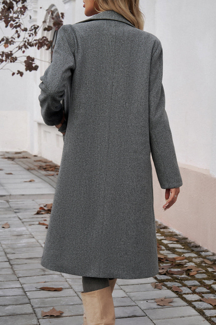 Elegant Women's Blazer Midcoat with Buttons