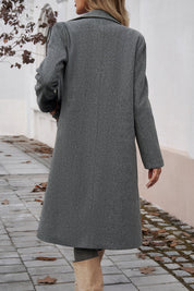 Elegant Women's Blazer Midcoat with Buttons