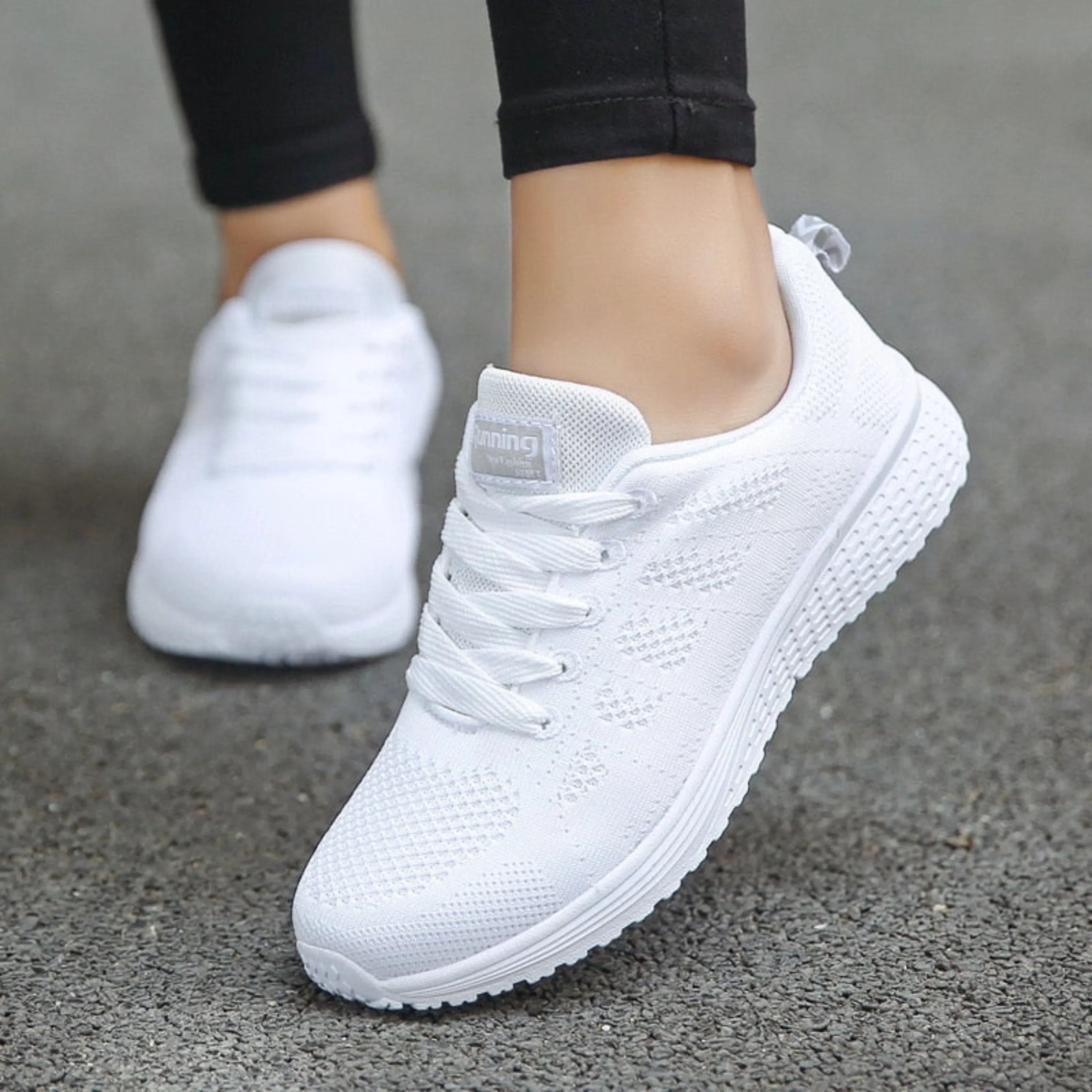 Sporty Mesh Sneakers for Women for Running and Walking
