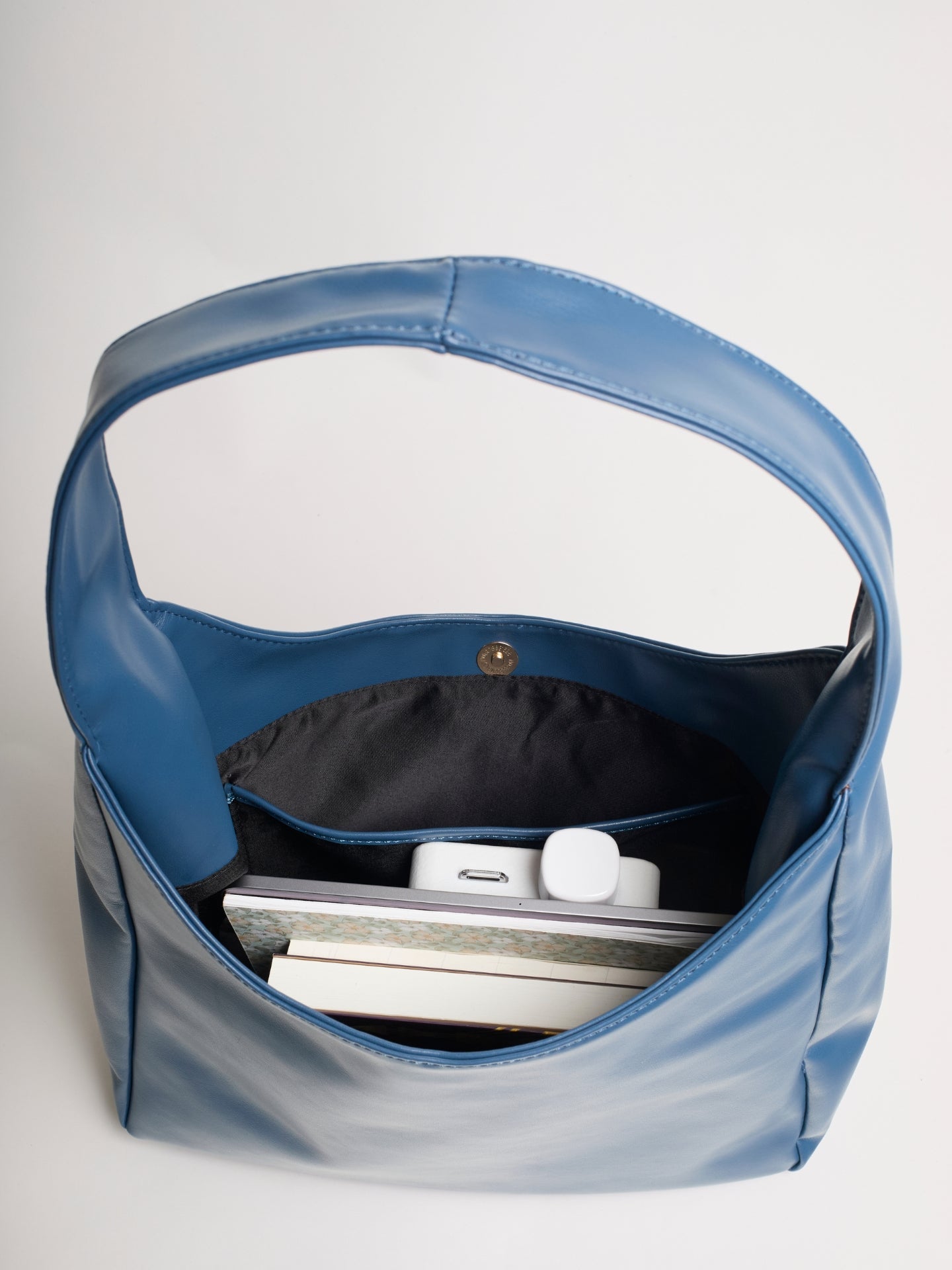 Minimalist Vegan Leather Hobo Shoulder Bag