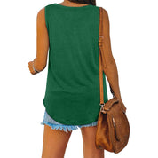 Loose V-Neck Sleeveless Top for Women