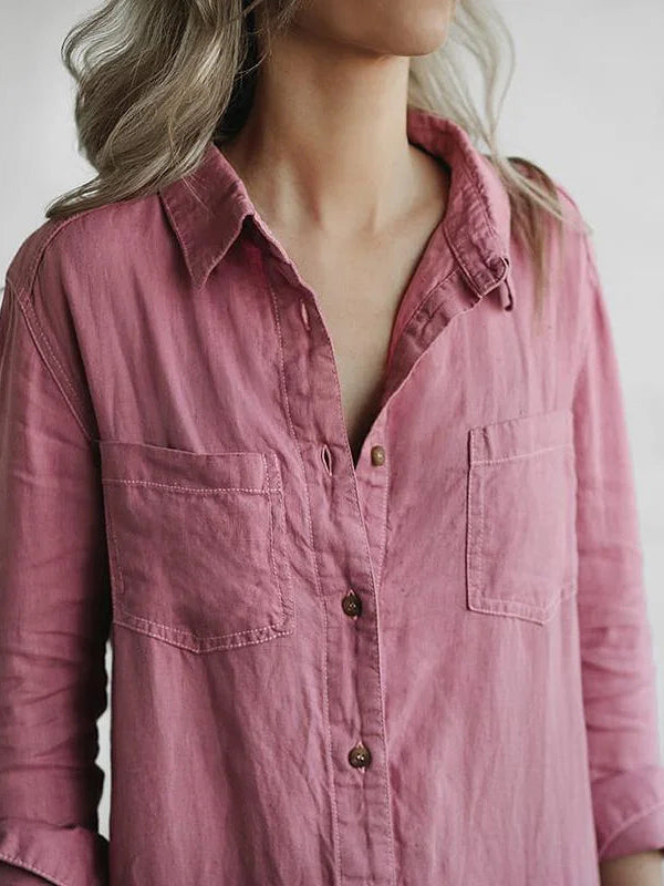 Women's Jumpsuit with Buttons and Long Sleeves