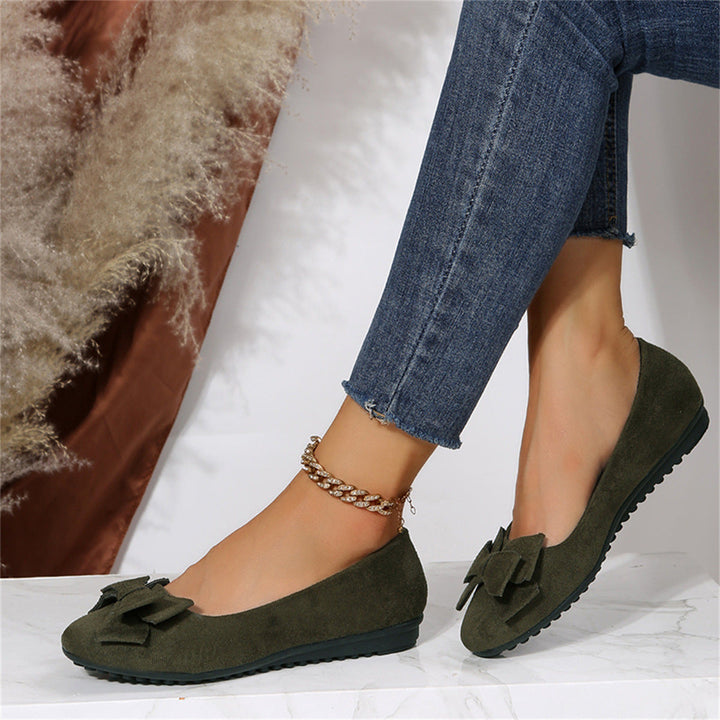 Trendy Women’s Slip-Ons with Bow and Soft Sole