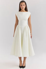 Lani - Elegant Midi Dress with Open Back