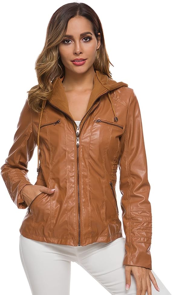 Elegant Tailored Women's Leather Biker Jacket