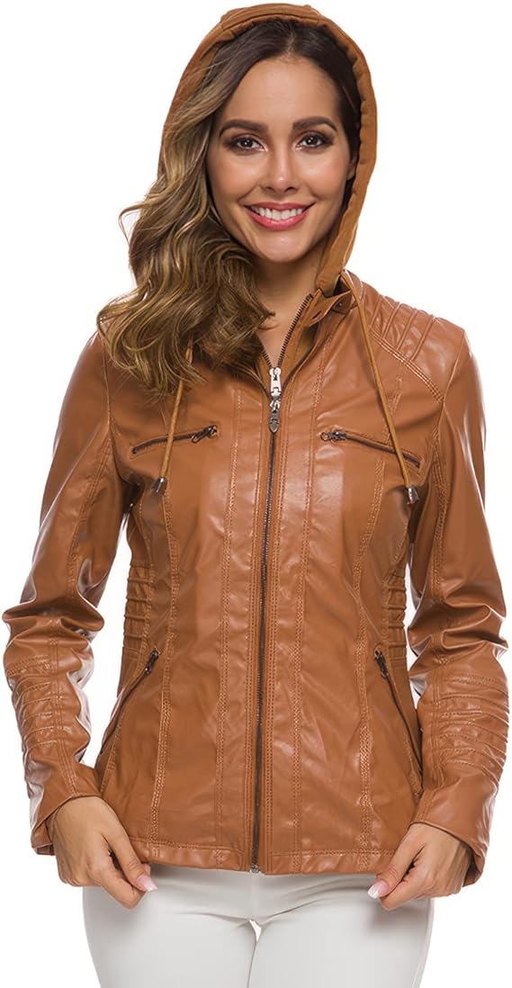 Elegant Tailored Women's Leather Biker Jacket