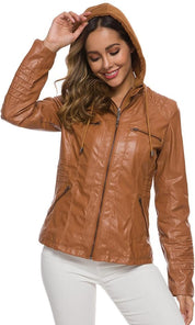 Elegant Tailored Women's Leather Biker Jacket