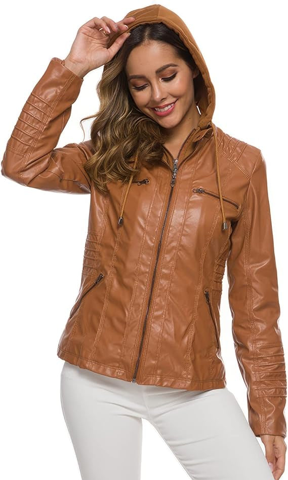 Elegant Tailored Women's Leather Biker Jacket