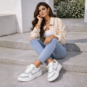 Sneakers for Women with Laces and Comfortable Sole