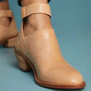 Elegant Ankle Boots with Open Heel and Block Heel for Women