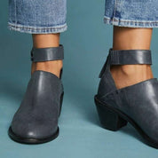 Elegant Ankle Boots with Open Heel and Block Heel for Women