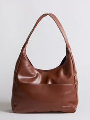 Minimalist Vegan Leather Hobo Shoulder Bag
