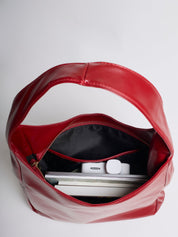 Minimalist Vegan Leather Hobo Shoulder Bag