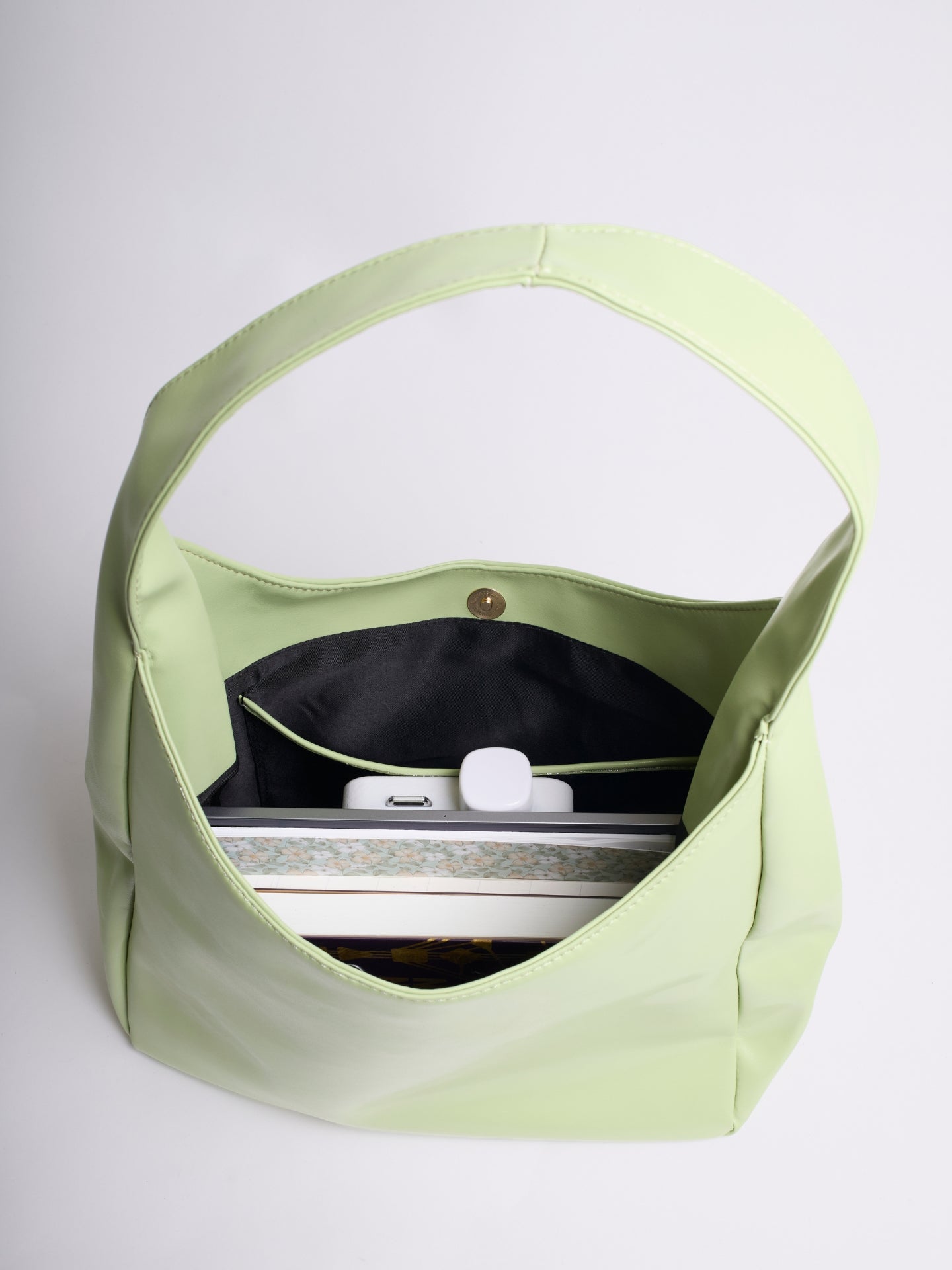 Minimalist Vegan Leather Hobo Shoulder Bag