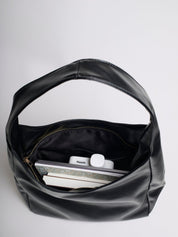 Minimalist Vegan Leather Hobo Shoulder Bag