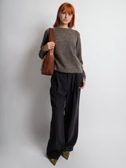 Minimalist Vegan Leather Hobo Shoulder Bag