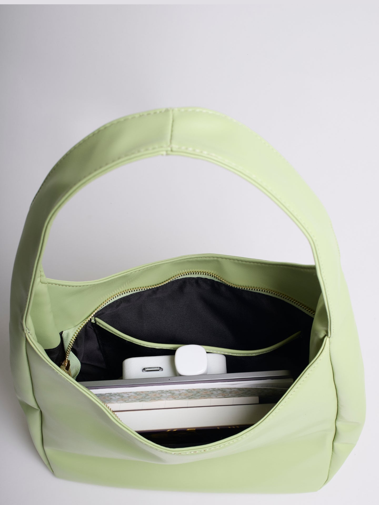 Minimalist Vegan Leather Hobo Shoulder Bag