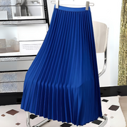 Stylish Midi Skirt with Flowing Pleats for Women
