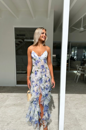Women's Summer Floral Dress with Ruffles