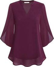 Elegant Women's Blouse with 3/4 Butterfly Sleeves and V-Neck