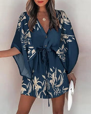 Joyce - Flowy Mini Dress with a Summery Flair