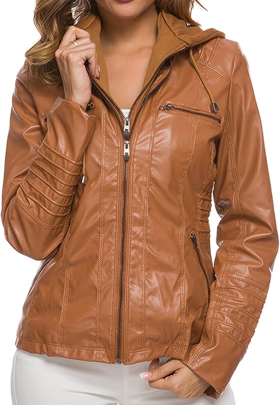 Elegant Tailored Women's Leather Biker Jacket