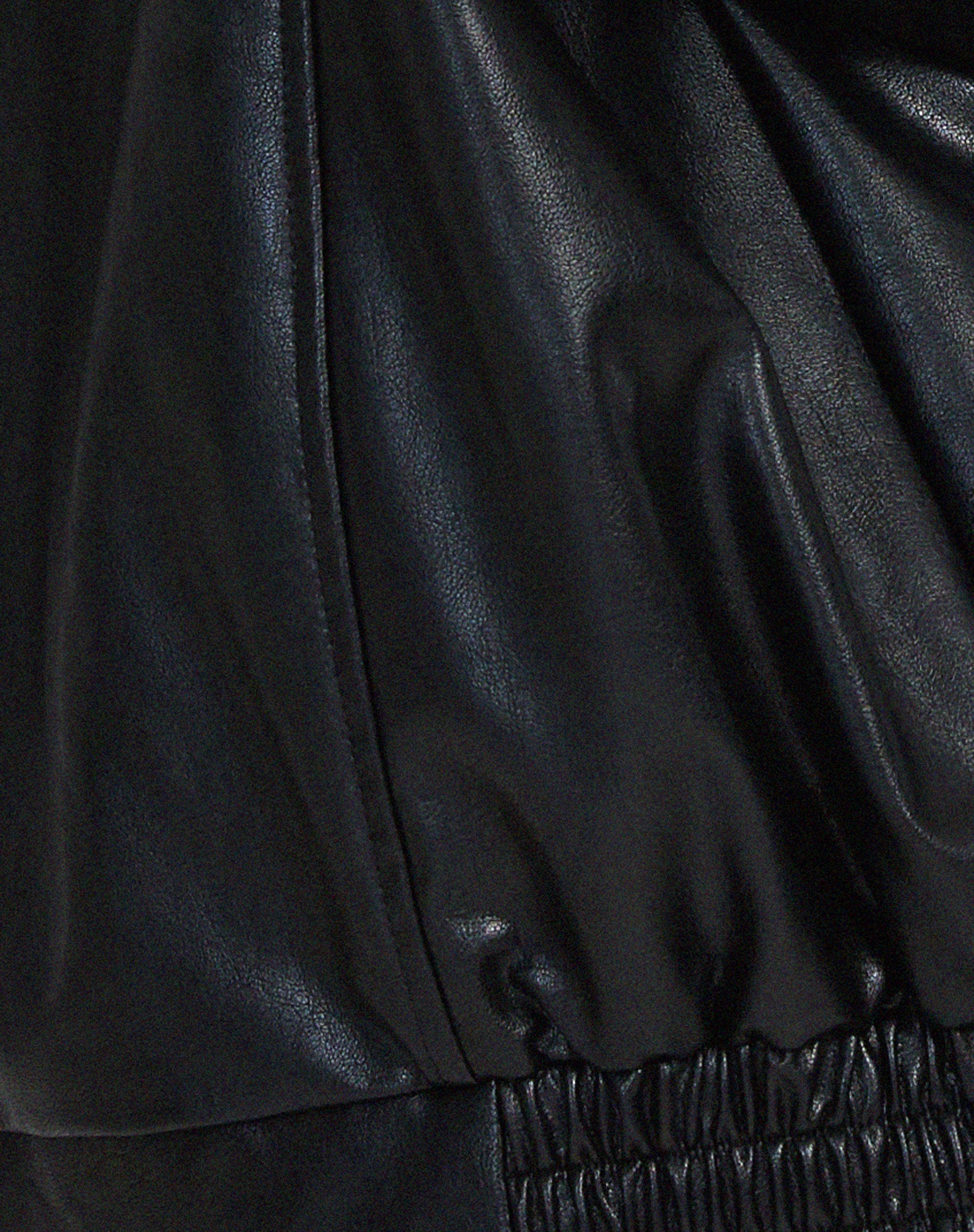 Oversized Women's Leather Jacket with Zipper