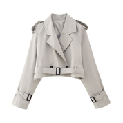 Stylish Women's Short Trench Coat for a Casual Look