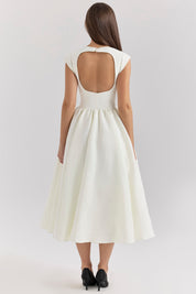 Lani - Elegant Midi Dress with Open Back