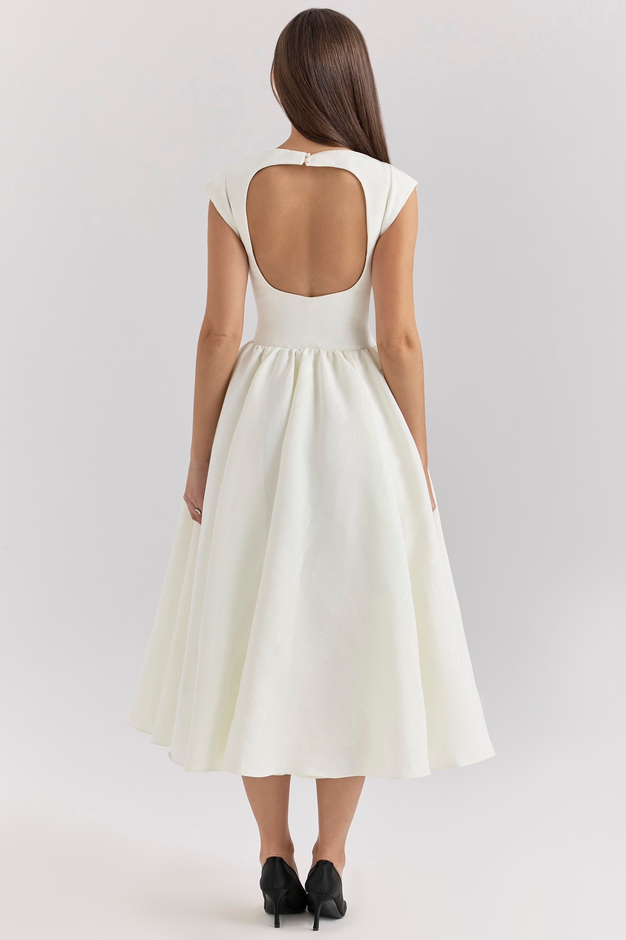 Lani - Elegant Midi Dress with Open Back
