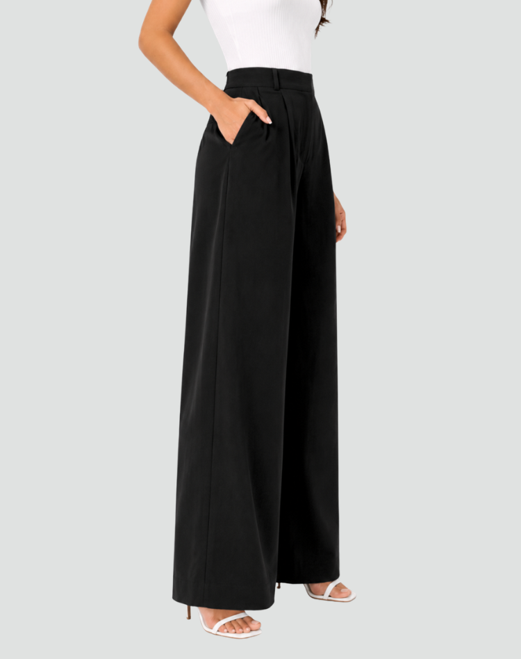 Women's Wide-Leg Pants with High Waist
