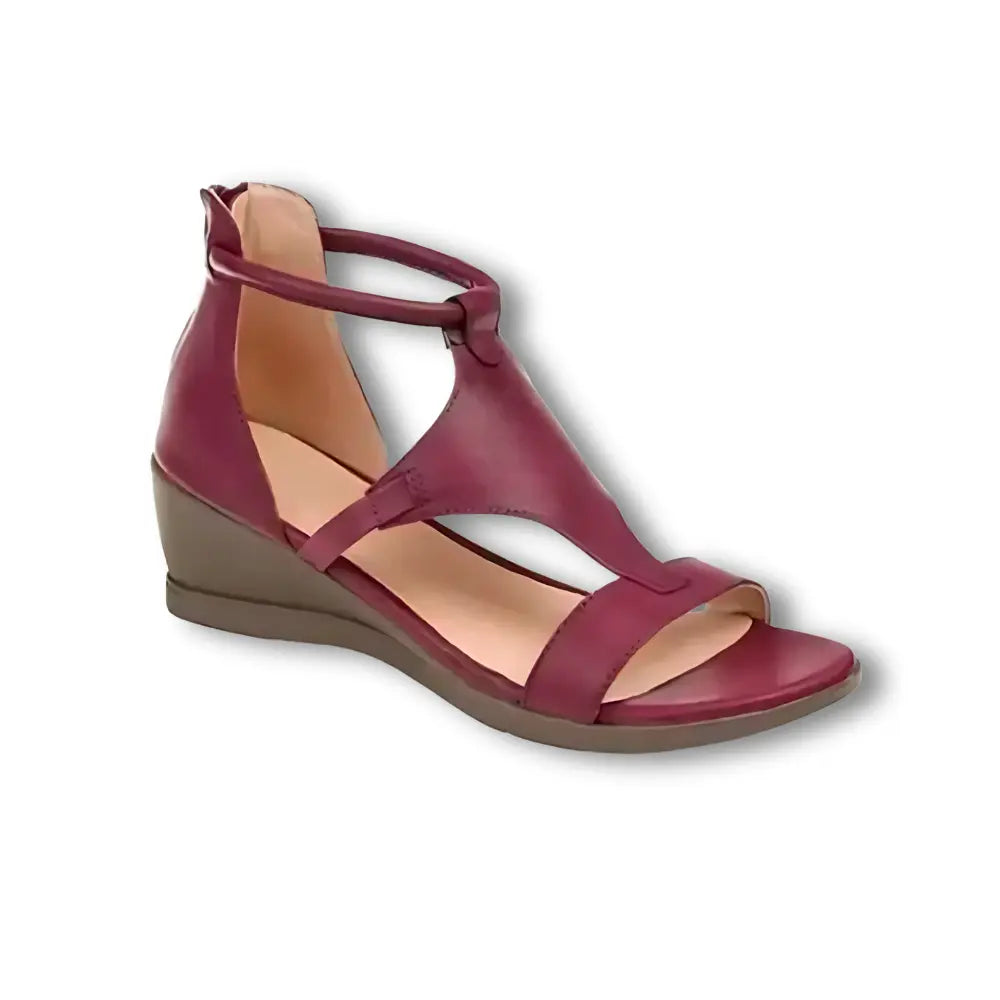 Comfort Sandals with Open Toe and Wedge Heel for Women