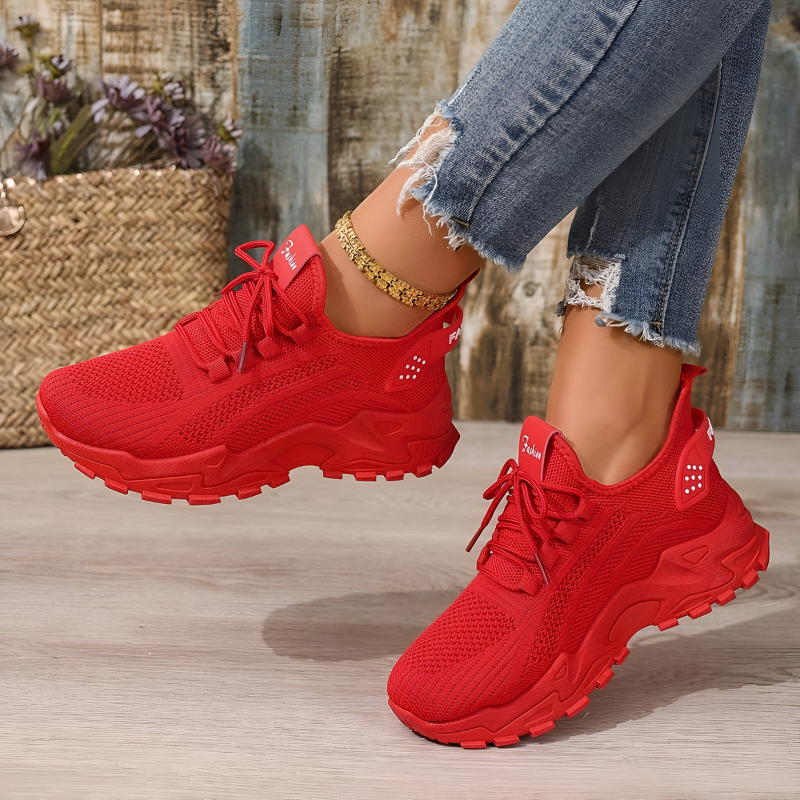 Sporty Lightweight Sneakers with Chunky Sole for Women