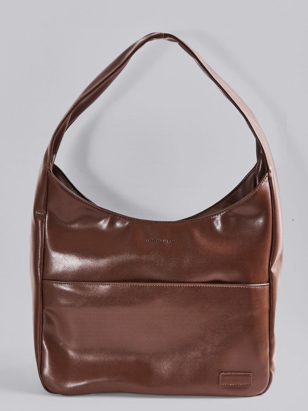 Minimalist Vegan Leather Hobo Shoulder Bag