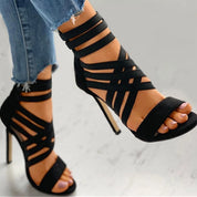 Elegant Gladiator High Heel Sandals for Women with Straps