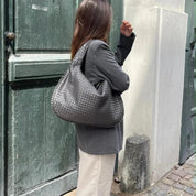 Braided Vegan Leather Handbag