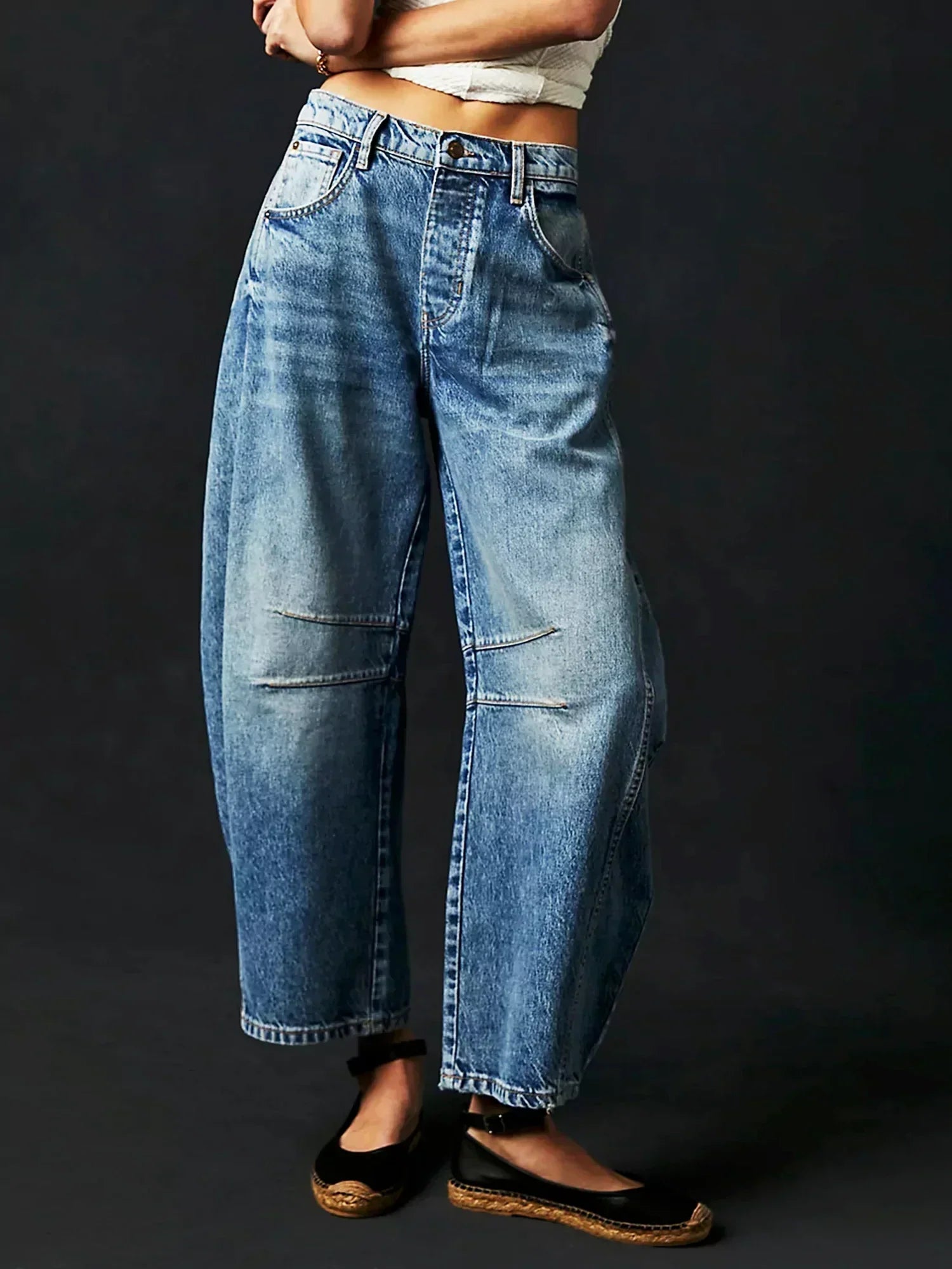 Zillah – Wide-Leg Barrel Jeans | High Waist