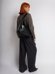 Minimalist Vegan Leather Hobo Shoulder Bag