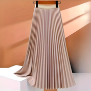 Stylish Midi Skirt with Flowing Pleats for Women