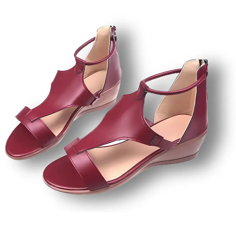 Comfort Sandals with Open Toe and Wedge Heel for Women