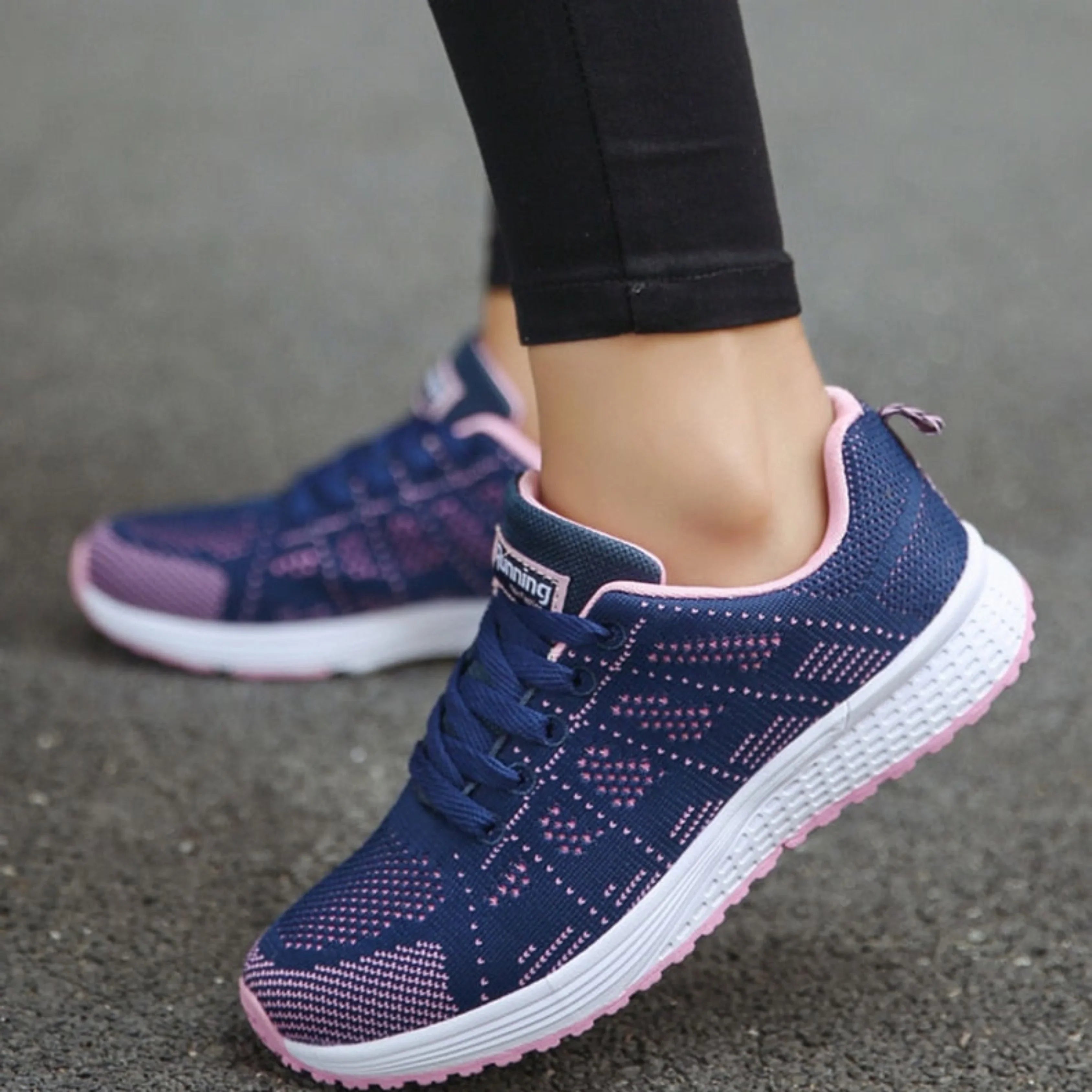 Sporty Mesh Sneakers for Women for Running and Walking