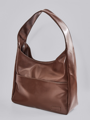 Minimalist Vegan Leather Hobo Shoulder Bag