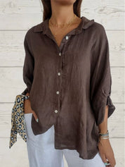Maëlle - Stylish Linen Women's Blouse