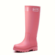 Trendy Waterproof Knee-High Non-Slip Rain Boots for Women